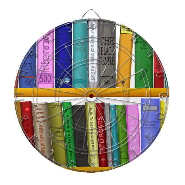 shelf books library reading dartboard (Front)