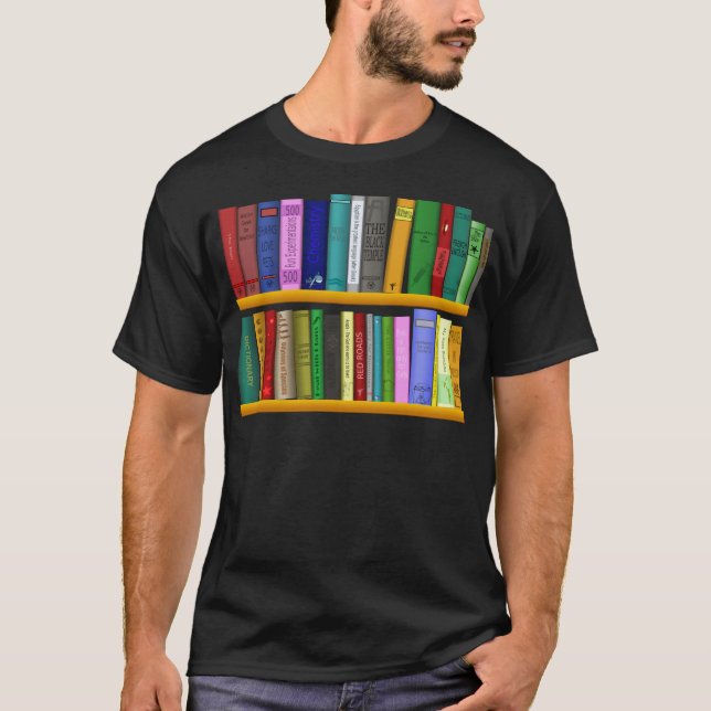 shelf books library reading T-Shirt (Front)