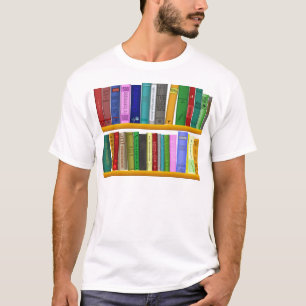 shelf books library reading T-Shirt