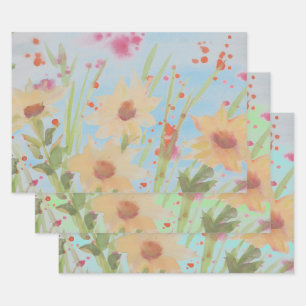 Shelf Or Drawer Liners Or Watercolour Gift Wrap