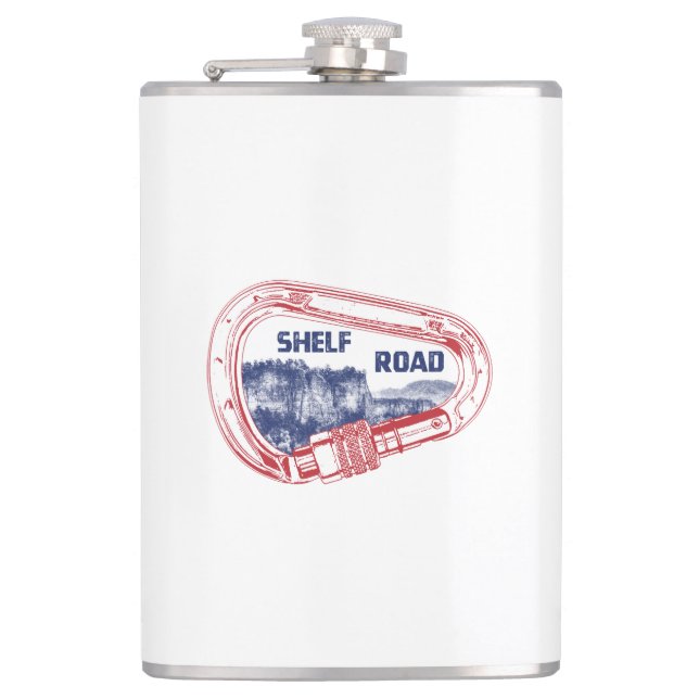 Shelf Road Climbing Carabiner Hip Flask (Front)