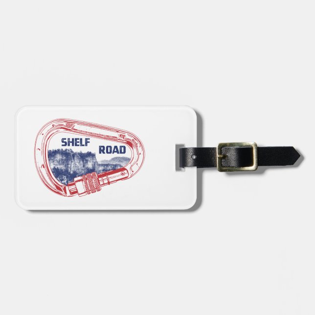 Shelf Road Climbing Carabiner Luggage Tag (Front Horizontal)