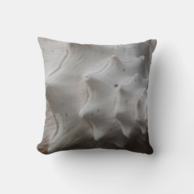 shell: almost solid white cream tan grey pillow (Front)