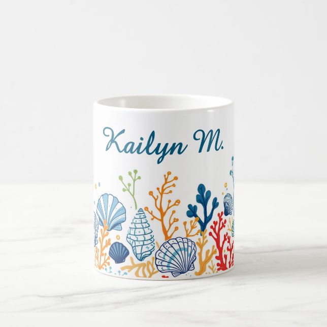 Shell and Coral Border Coffee Mug (Center)