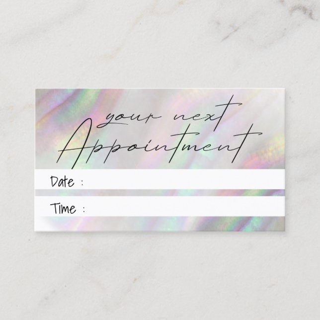 shell appointment card (Front)