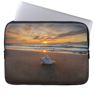 Shell At The Beach At Sunset Kos Island Laptop Sleeve