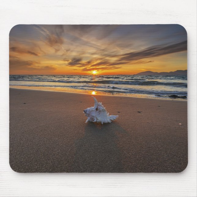 Shell At The Beach At Sunset | Kos Island Mouse Pad (Front)