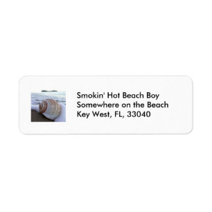 Shell, Beach Return Address Label