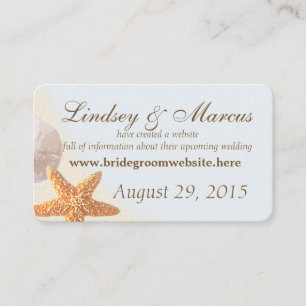 Shell Beach Wedding Information Cards