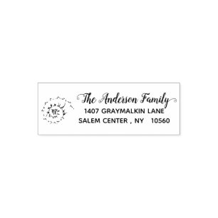 Shell Calligraphy Address Family Handwritten Self-inking Stamp