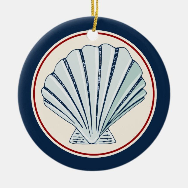 Shell Ceramic Tree Decoration (Front)