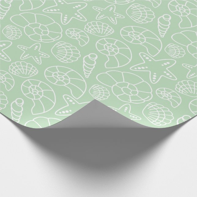 Shell Christmas Wrapping Paper (Corner)