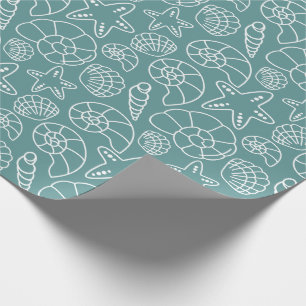 Shell Christmas Wrapping Paper