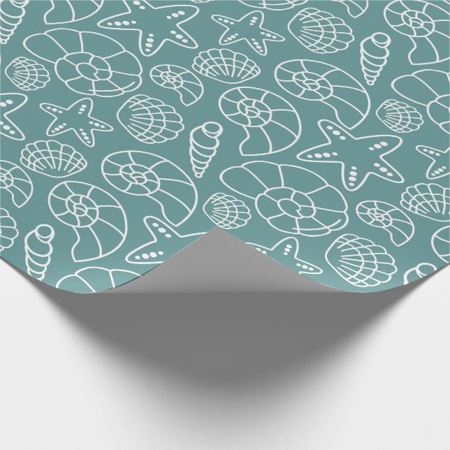 Shell Christmas Wrapping Paper (Corner)