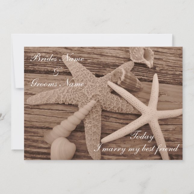 Shell Collection Wedding Invitation (Front)