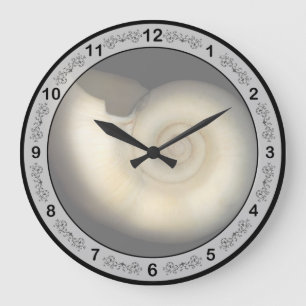 Shell - Conchology - Nautilus Large Clock