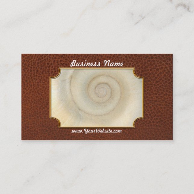 Shell - Conchology - White Spiral Business Card (Front)