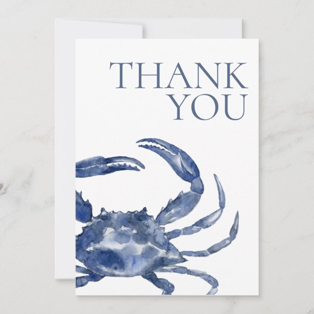 Shell-ebration Maryland Baby Shower Thank You Card (Front)