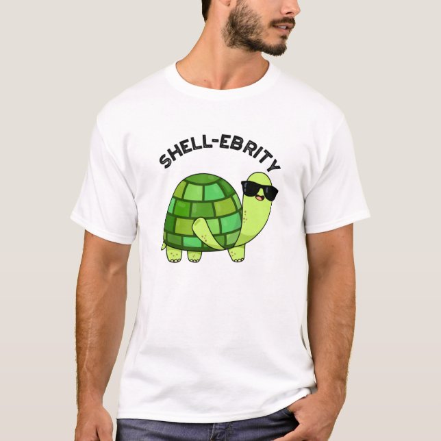 Shell-ebrity Funny Celebrity Tortoise Pun  T-Shirt (Front)
