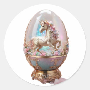 shell egg classic round sticker