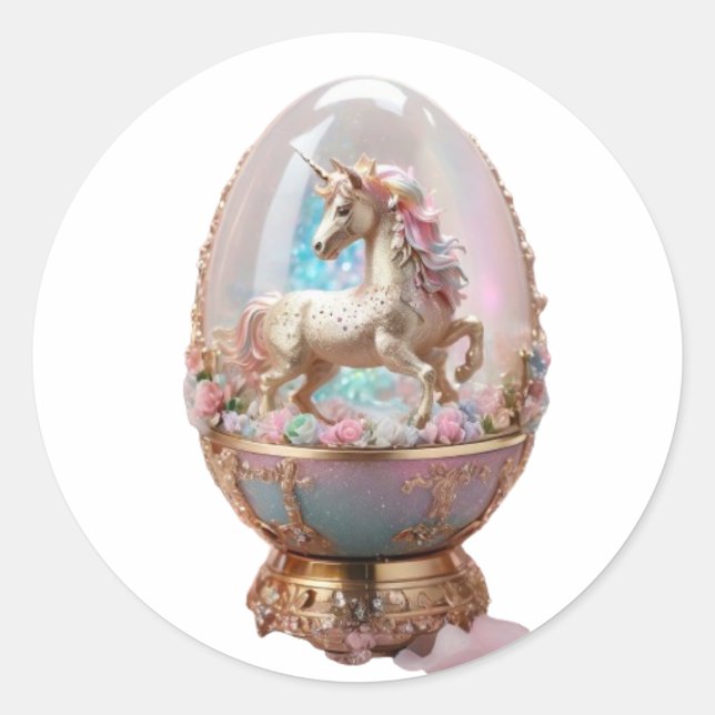 shell egg classic round sticker (Front)