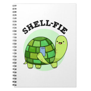 Shell-fie Funny Tortoise Selfie Pun Notebook