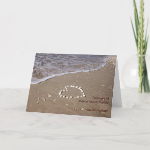 Shell Heart in the Sand (horizontal) Invitation