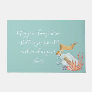 Shell In Your Pocket Beach Theme Doormat