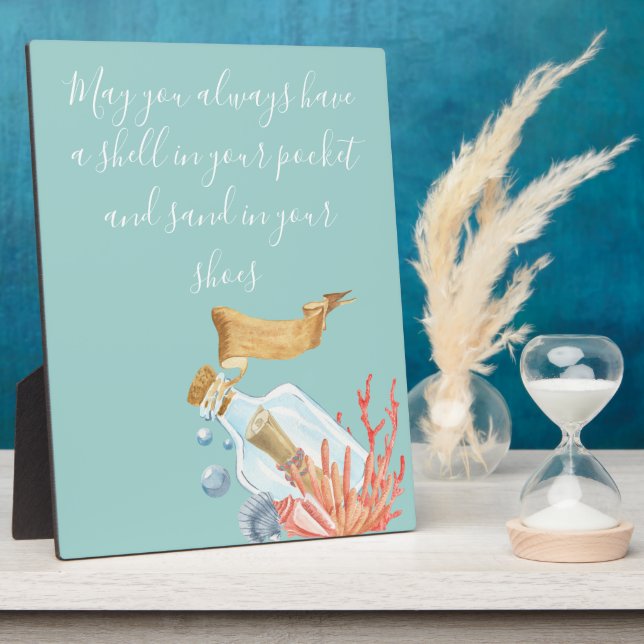 Shell In Your Pocket Beach Theme  Plaque (Side)