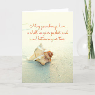 Shell in your Pocket Sand Between Toes Beach Card