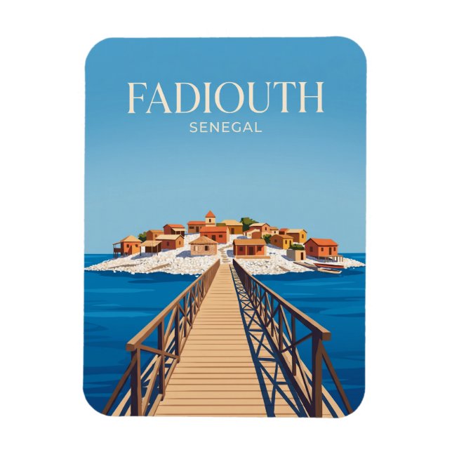 Shell Island (Fadiouth) Senegal Magnet (Vertical)