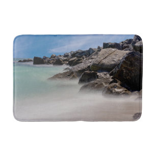 Shell Island Rocks And Waves Bath Mats