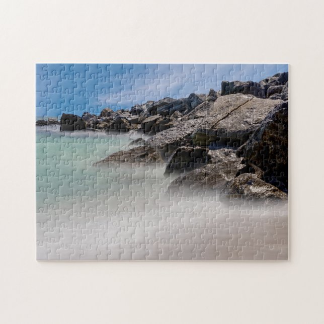 Shell Island Rocks And Waves Jigsaw Puzzle (Horizontal)