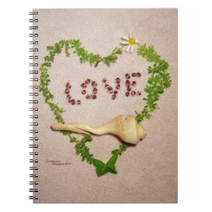 Shell love heart Notebook