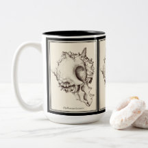 "Shell lover - I" black & white mug