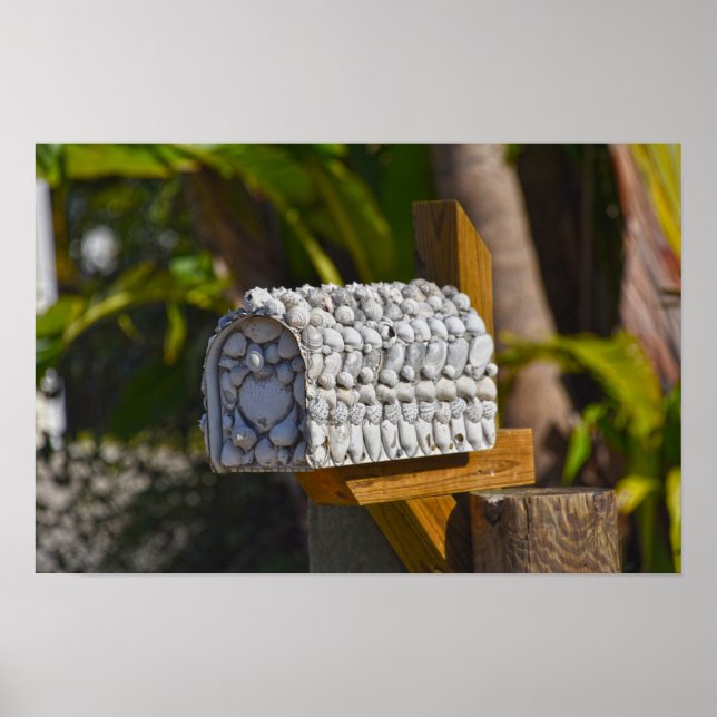 Shell Mailbox, Fort Myers Beach, Florida Poster (Front)