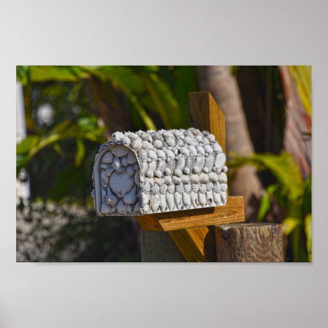 Shell Mailbox, Fort Myers Beach, Florida Poster (Front)
