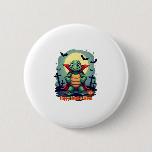Shell-o-Ween Turtle 6 Cm Round Badge