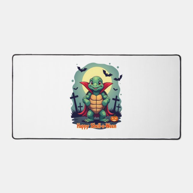 Shell-o-Ween Turtle Desk Mat (Front)