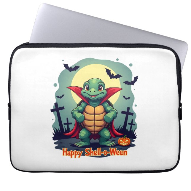 Shell-o-Ween Turtle Laptop Sleeve (Front)