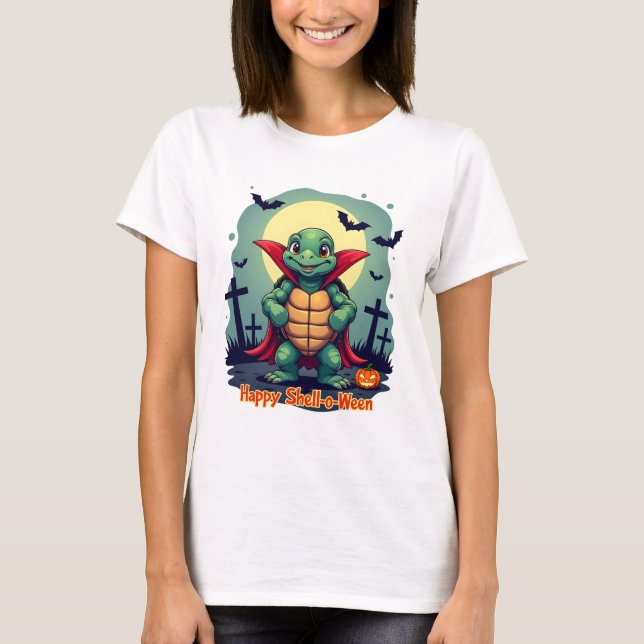 Shell-o-Ween Turtle T-Shirt (Front)