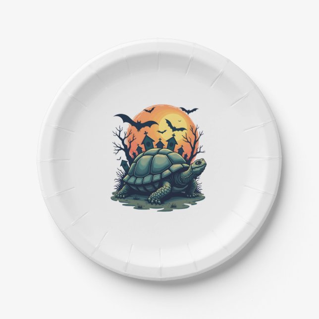 Shell of Screams Turtle Paper Plate (Front)