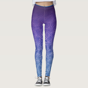 Shell pattern 02.nbg Blue BG Leggings