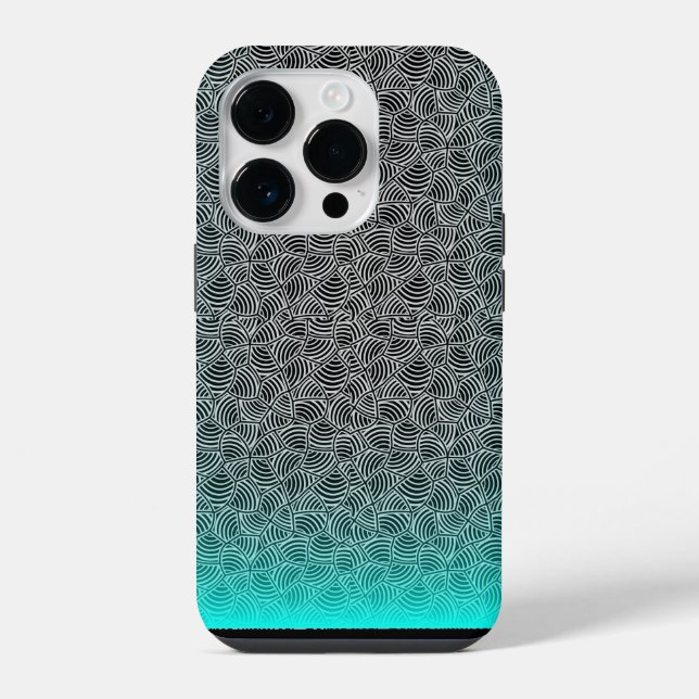 Shell pattern 04.nbg Black BG iPhone Case (Back)