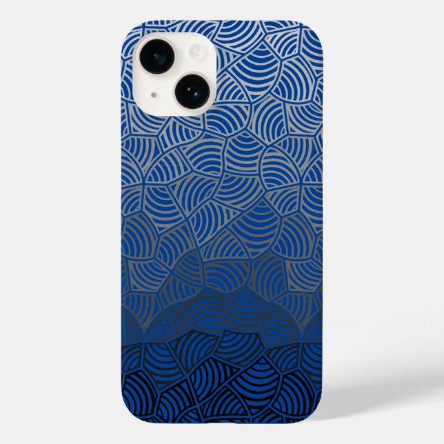 Shell pattern.04.w DBlue BG Case-Mate iPhone Case (Back)