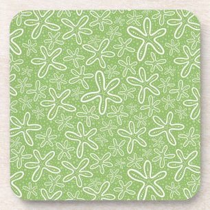 Shell Pattern On Spotted Background Coaster