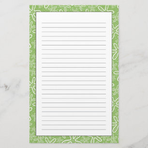 Shell Pattern On Spotted Background Stationery