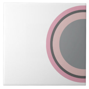 Shell Pattern Pink And Grey Ceramic Tile