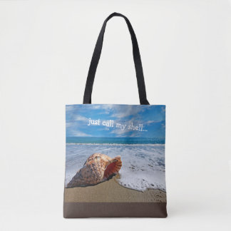 Shell Phone All-Over-Print Tote, Shoulder Tote