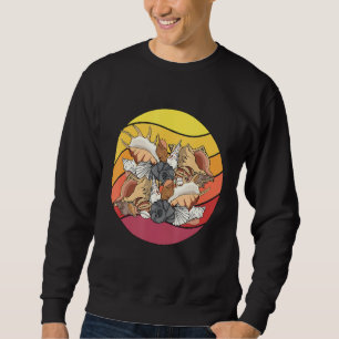 Shell Retro Sunset Mussel Clam Seashell Shells Sweatshirt